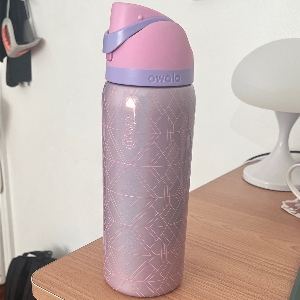 Owala Pink and Gray Water Bottle